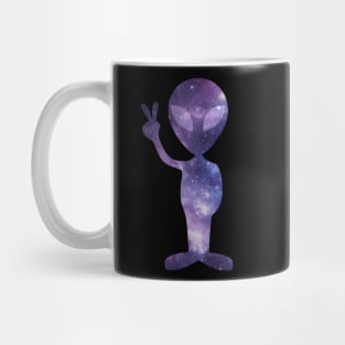 Purple Space Alien Made out of Stars Mug